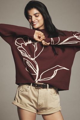 The Carys Mock-Neck Sweater by Maeve