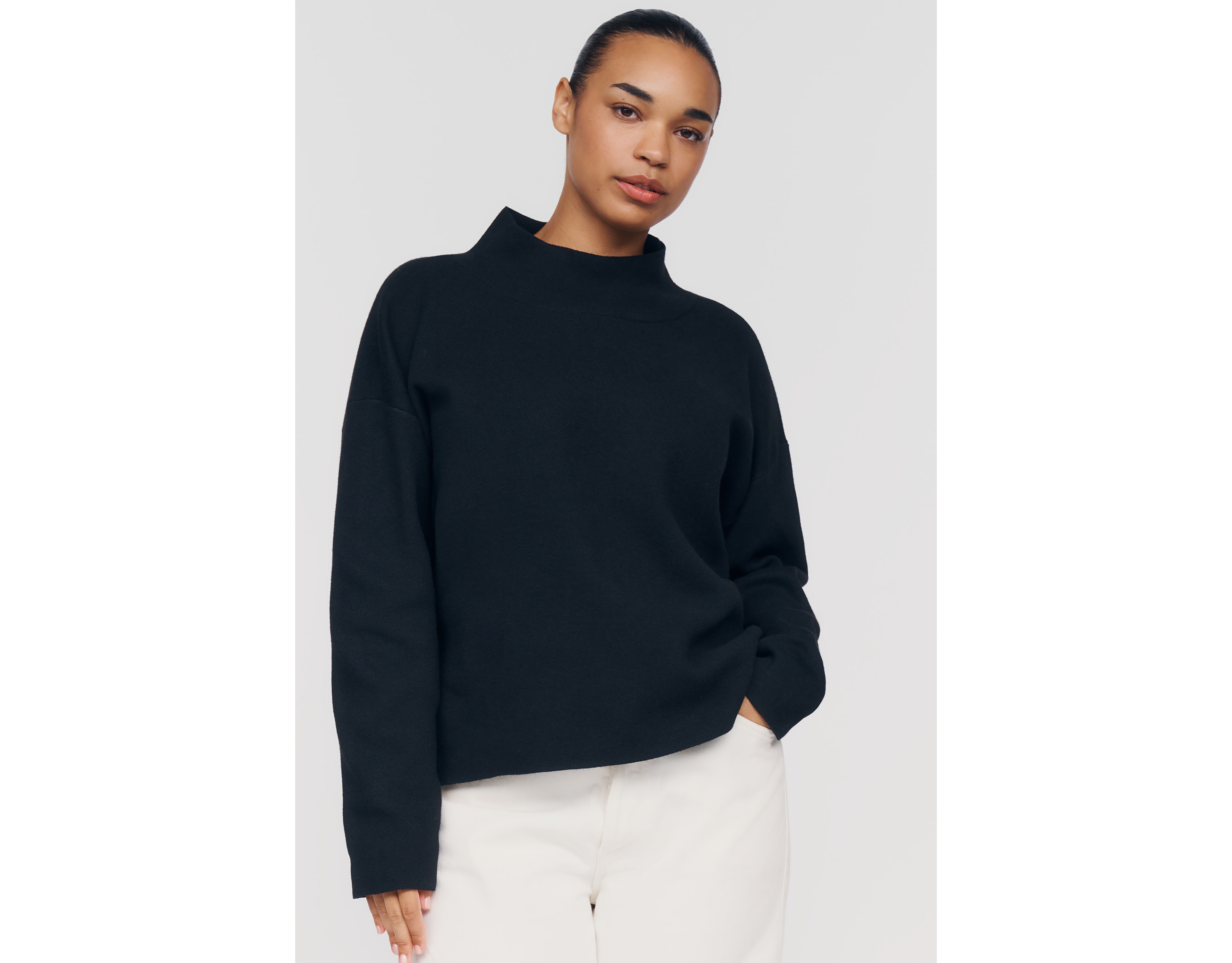 Maeve Carys Mock Neck Pullover Sweater