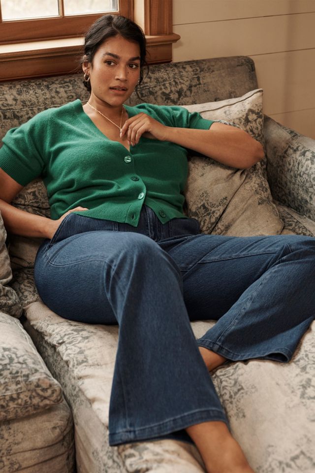 Maeve Beth Puff-Sleeved Cashmere Cardigan #4