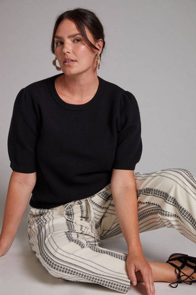 Maeve Jacquard Knit Tee #4