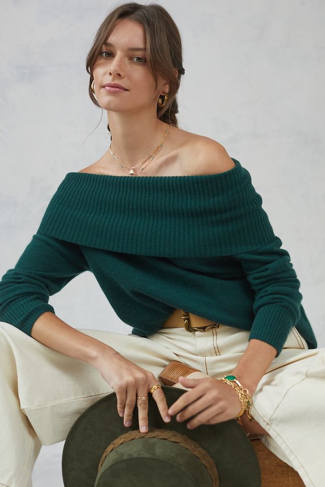 Maeve Off The Shoulder Cashmere Sweater Anthropologie