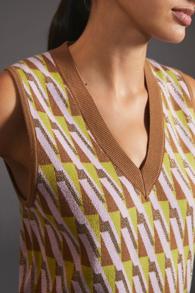 Maeve Vera Jacquard Sweater Vest #2