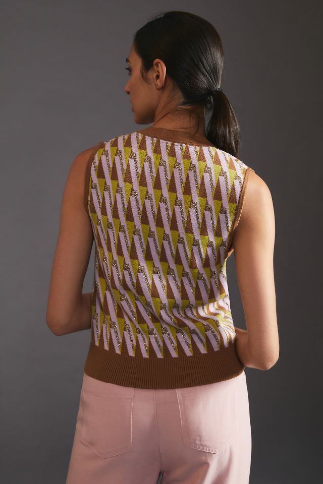 Maeve Vera Jacquard Sweater Vest #3
