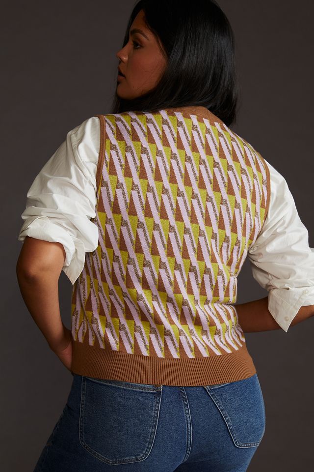 Maeve Vera Jacquard Sweater Vest #6