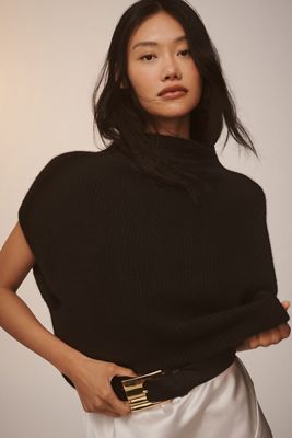 The Enza Cashmere Poncho Sweater Vest