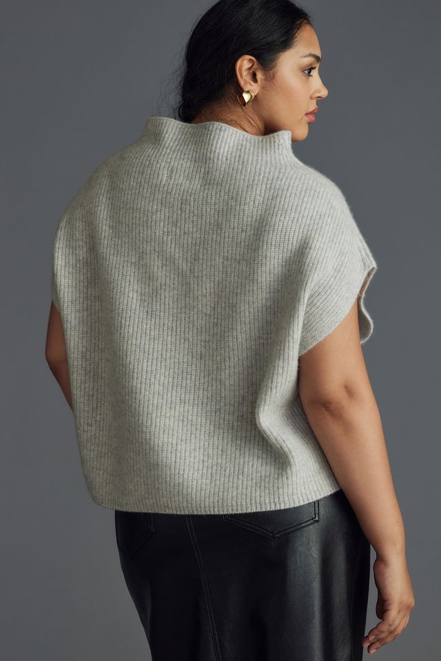 The Enza Cashmere Poncho Sweater Vest  #6