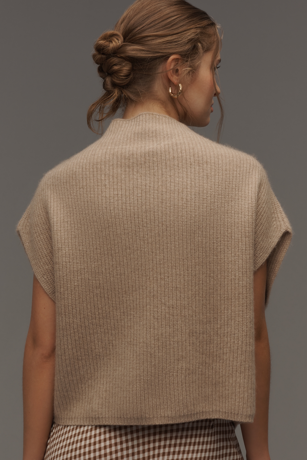 The Enza Cashmere Poncho Sweater Vest