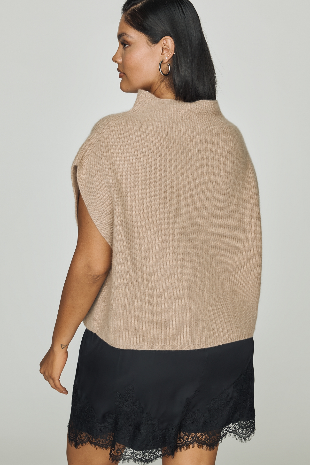 Enza Cashmere Poncho Sweater Vest