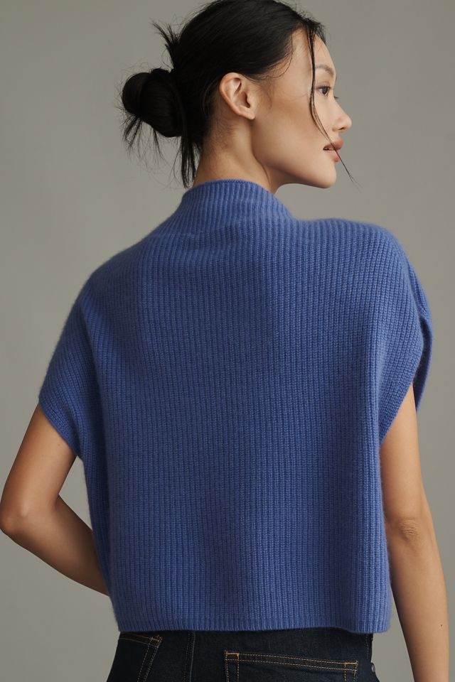 The Enza Cashmere Poncho Sweater Vest #1