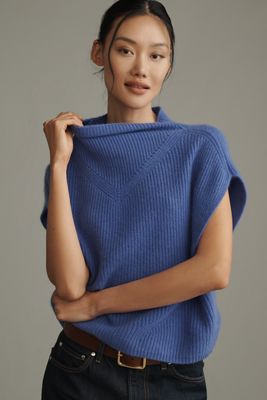 The Enza Cashmere Poncho Sweater Vest