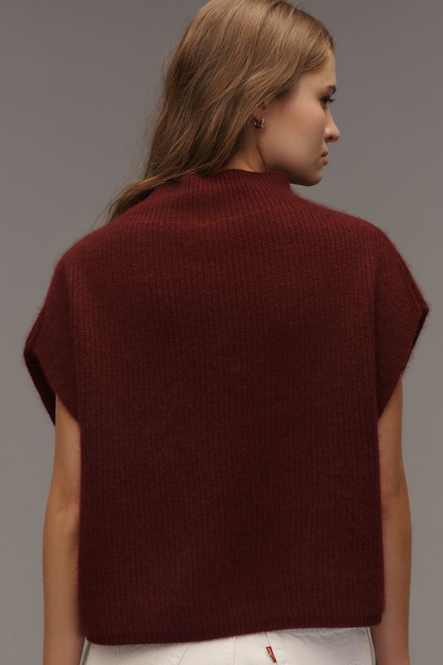 The Enza Oversized Ribbed Cashmere Sweater Vest