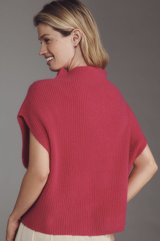The Enza Cashmere Poncho Sweater Vest #1