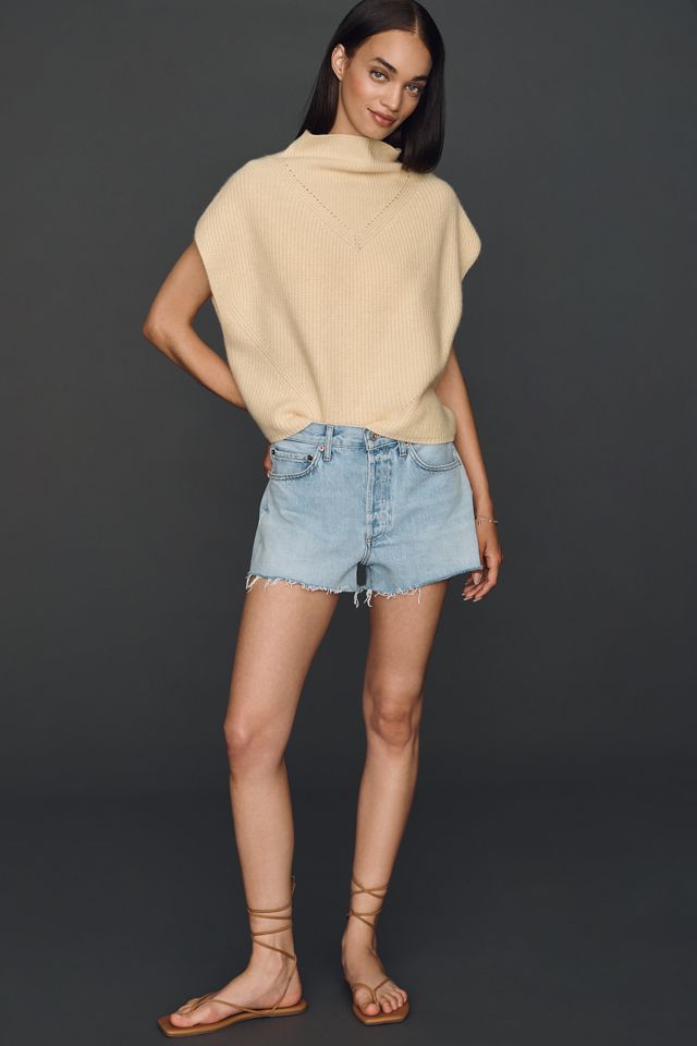 By Anthropologie Enza 100% Cashmere Poncho Sweater Vest #3