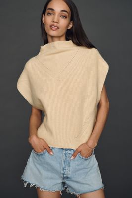 By Anthropologie Enza 100% Cashmere Poncho Sweater Vest