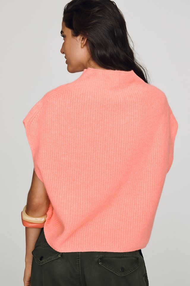 By Anthropologie Enza 100% Cashmere Poncho Sweater Vest #3