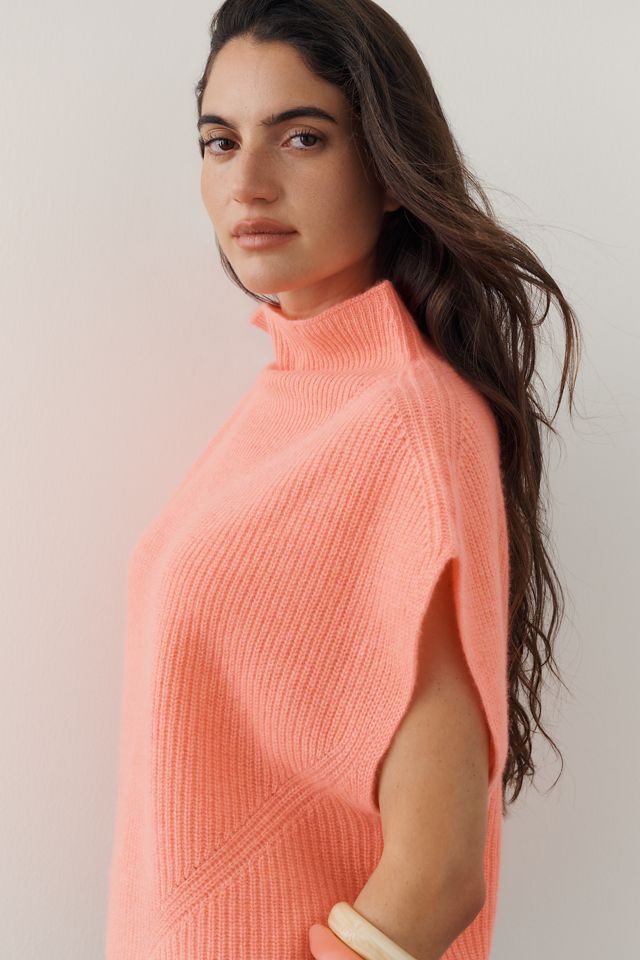 By Anthropologie Enza 100% Cashmere Poncho Sweater Vest #4
