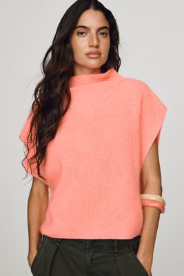 By Anthropologie Enza 100% Cashmere Poncho Sweater Vest