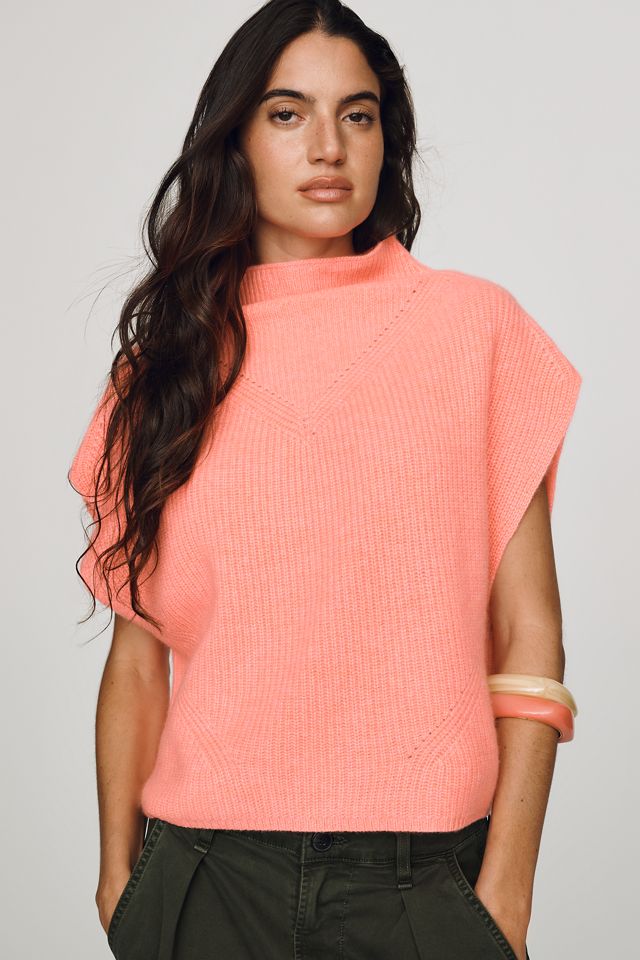 By Anthropologie Enza 100% Cashmere Poncho Sweater Vest #1