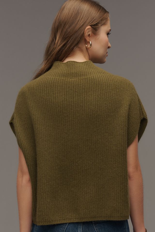 The Enza Oversized Ribbed Cashmere Sweater Vest