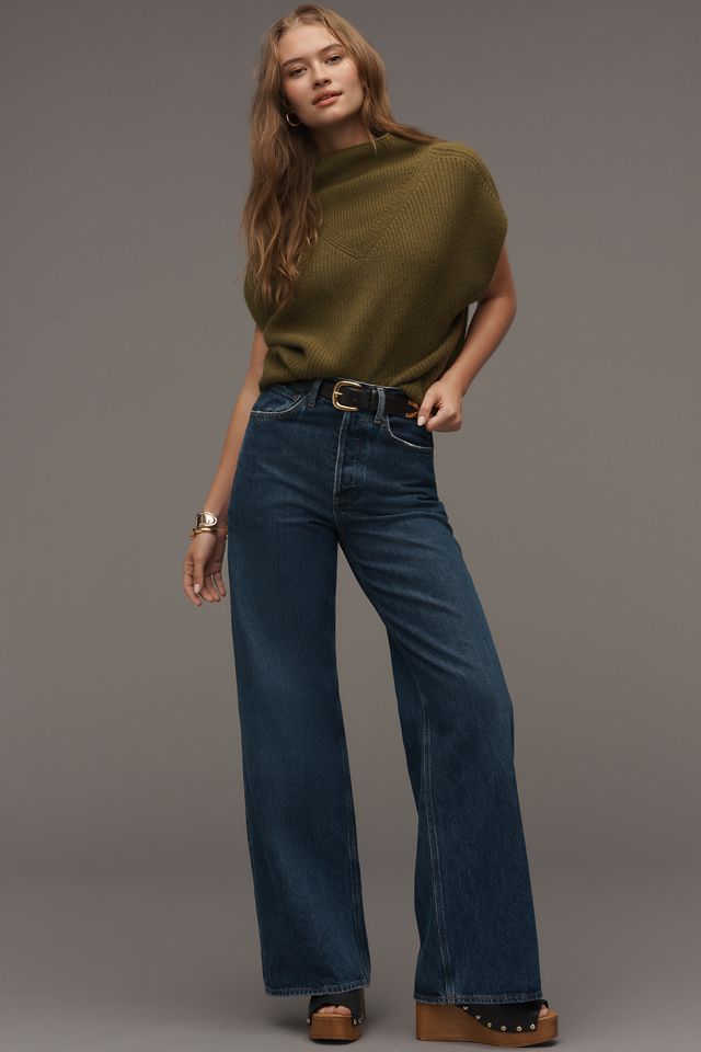 The Enza Oversized Ribbed Cashmere Sweater Vest