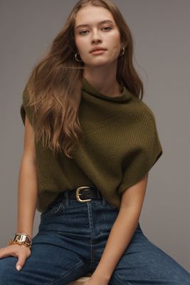 The Enza Cashmere Poncho Sweater Vest