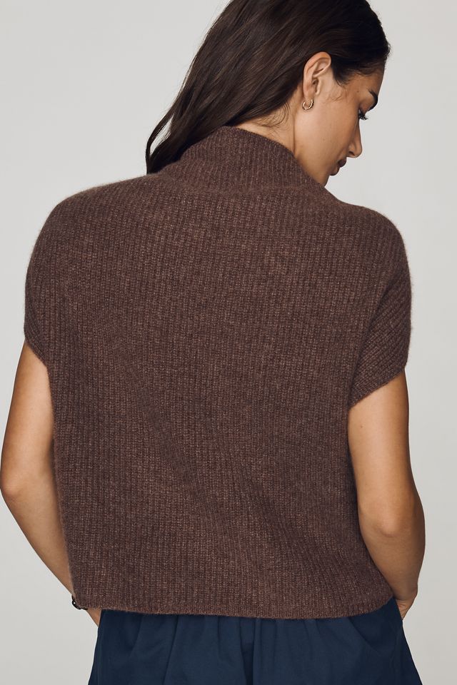 Enza Cashmere Poncho Sweater Vest #1