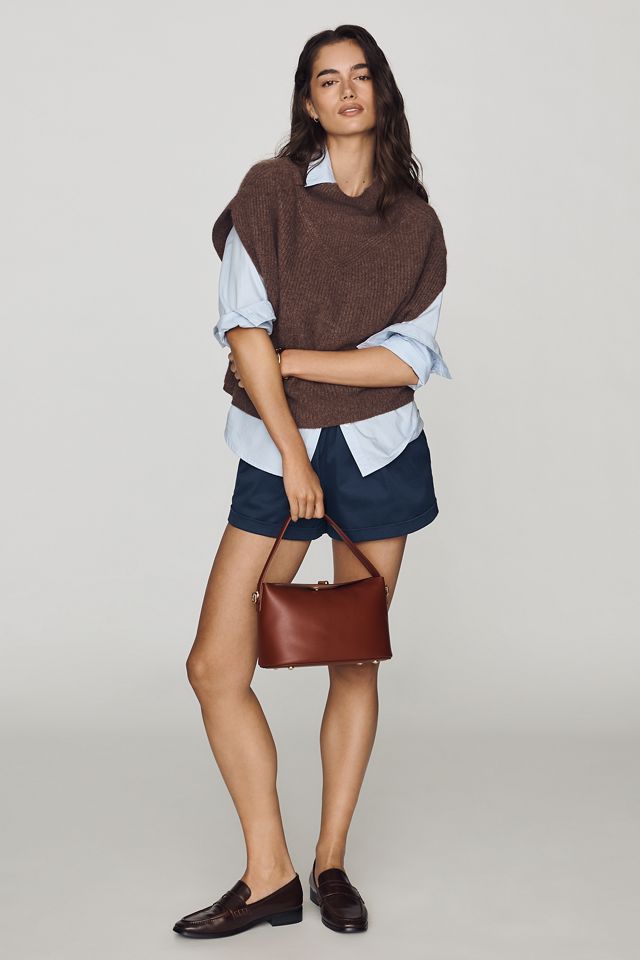Enza Cashmere Poncho Sweater Vest #2