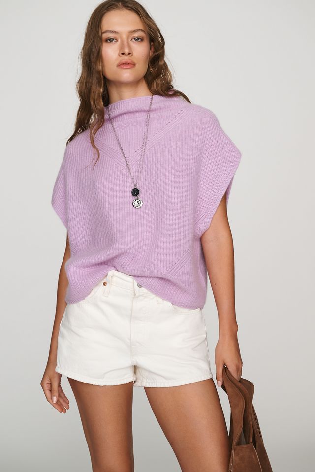 By Anthropologie Enza 100% Cashmere Poncho Sweater Vest #1