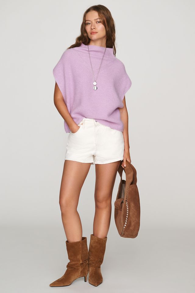 By Anthropologie Enza 100% Cashmere Poncho Sweater Vest #3