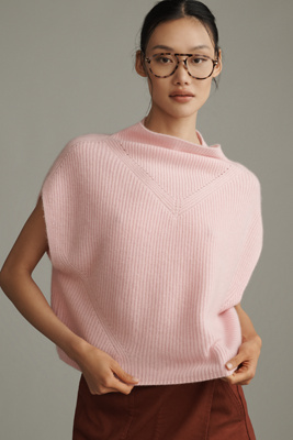 The Enza Cashmere Poncho Sweater Vest