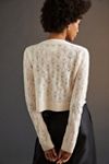 maeve bow tie pointelle cashmere cardigan