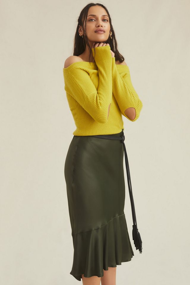 By Anthropologie Off-The-Shoulder Cashmere Sweater #1