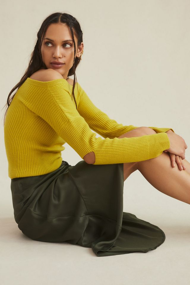 By Anthropologie Off-The-Shoulder Cashmere Sweater #2