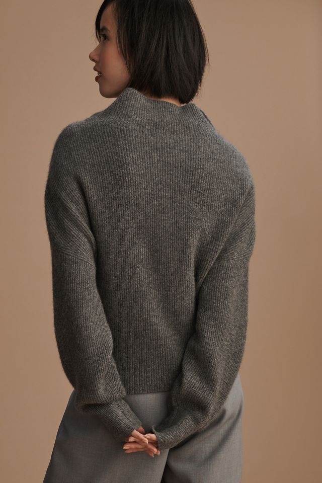 Pilcro Anir Ribbed Mock-Neck Cashmere Jumper #1