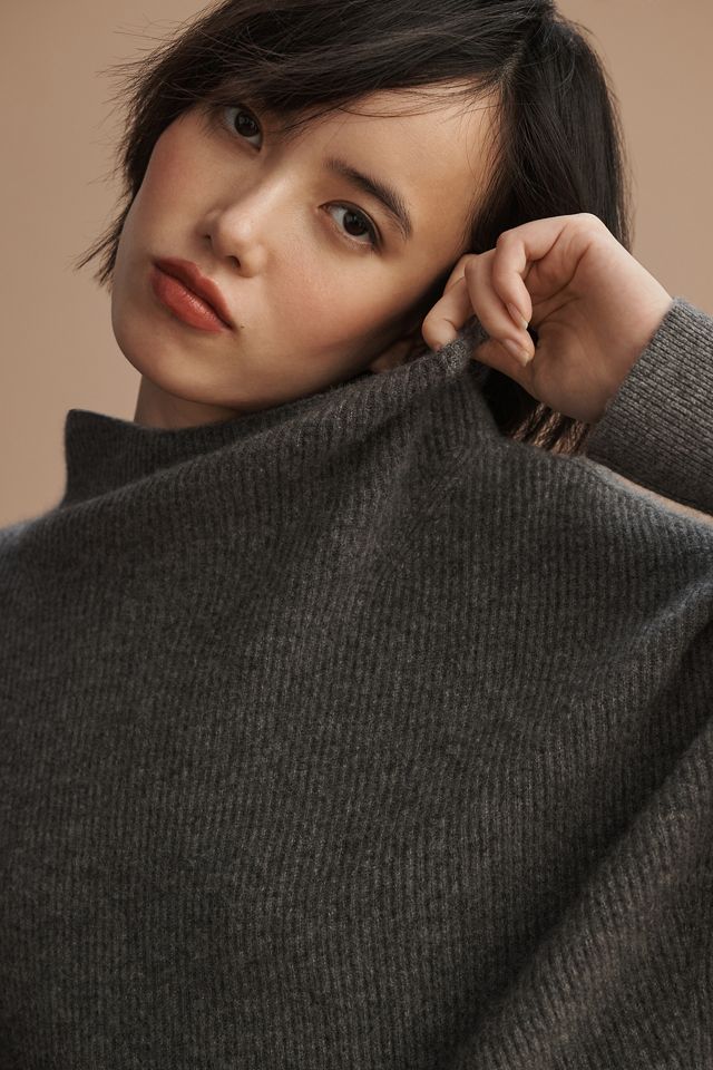 Pilcro Anir Ribbed Mock-Neck Cashmere Jumper #3