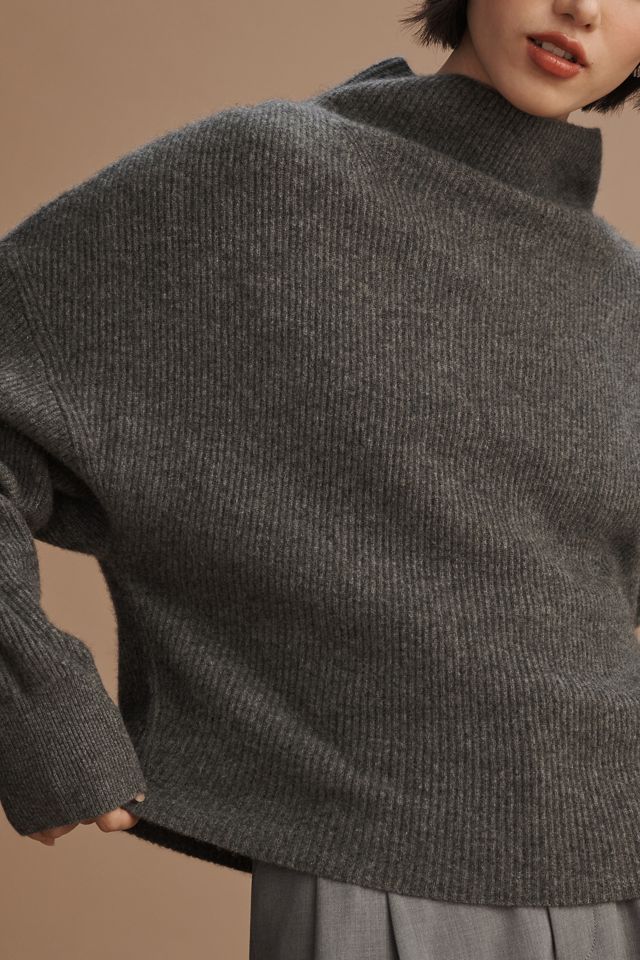 Pilcro Anir Ribbed Mock-Neck Cashmere Jumper #4