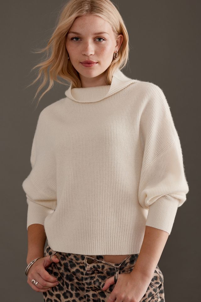 Pilcro Anir Ribbed Mock Neck Cashmere Jumper Anthropologie Uk 4575