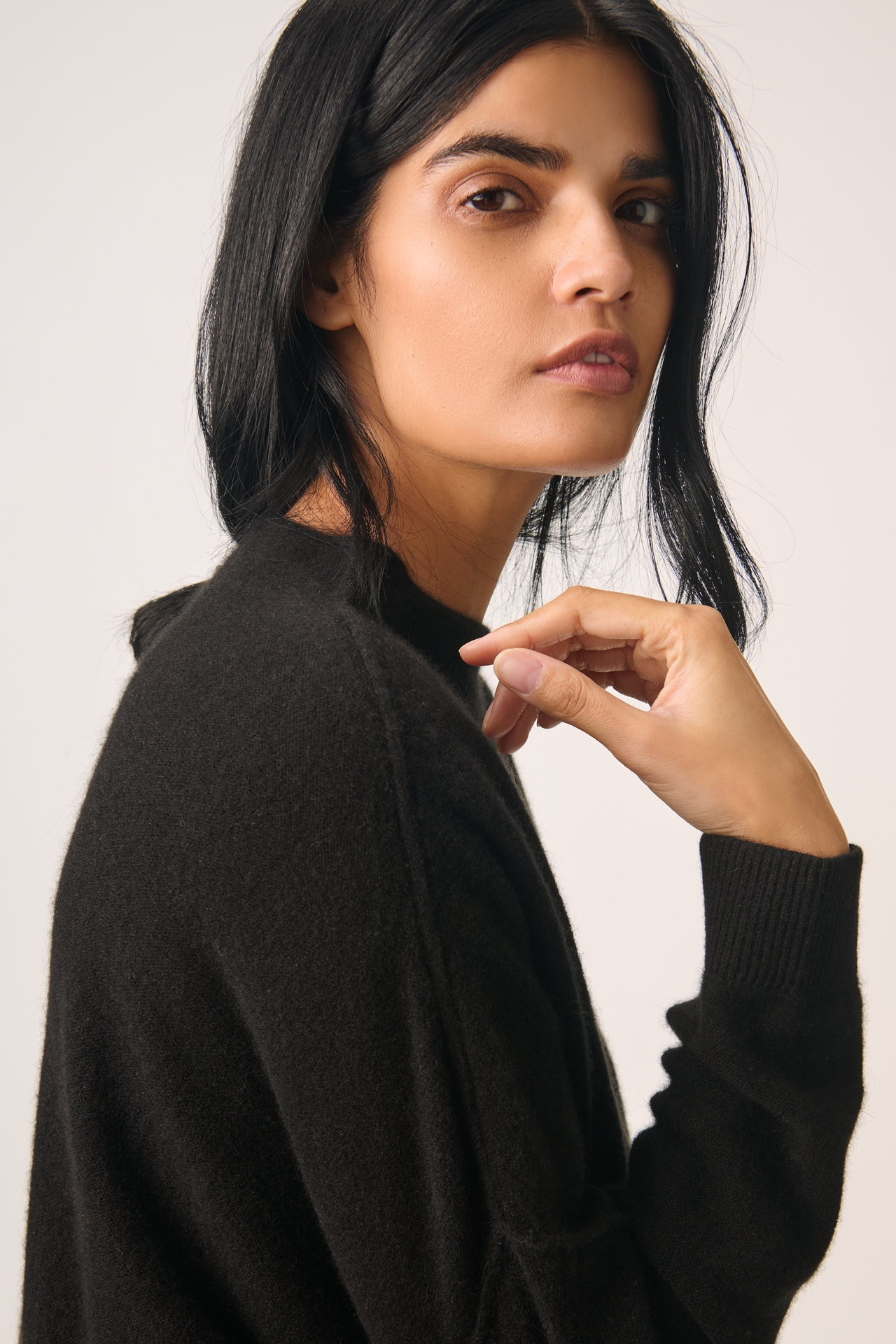 The Alani Cashmere Mock-Neck Sweater by Pilcro