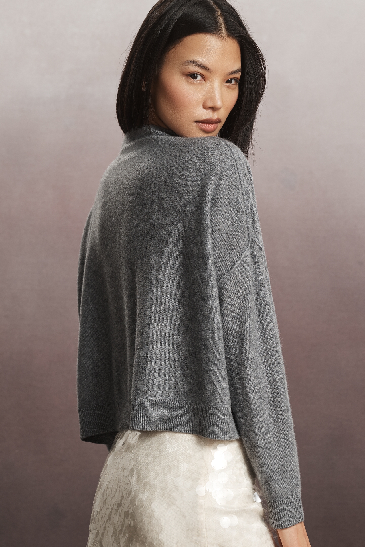 The Alani Cashmere Mock-Neck Sweater by Pilcro