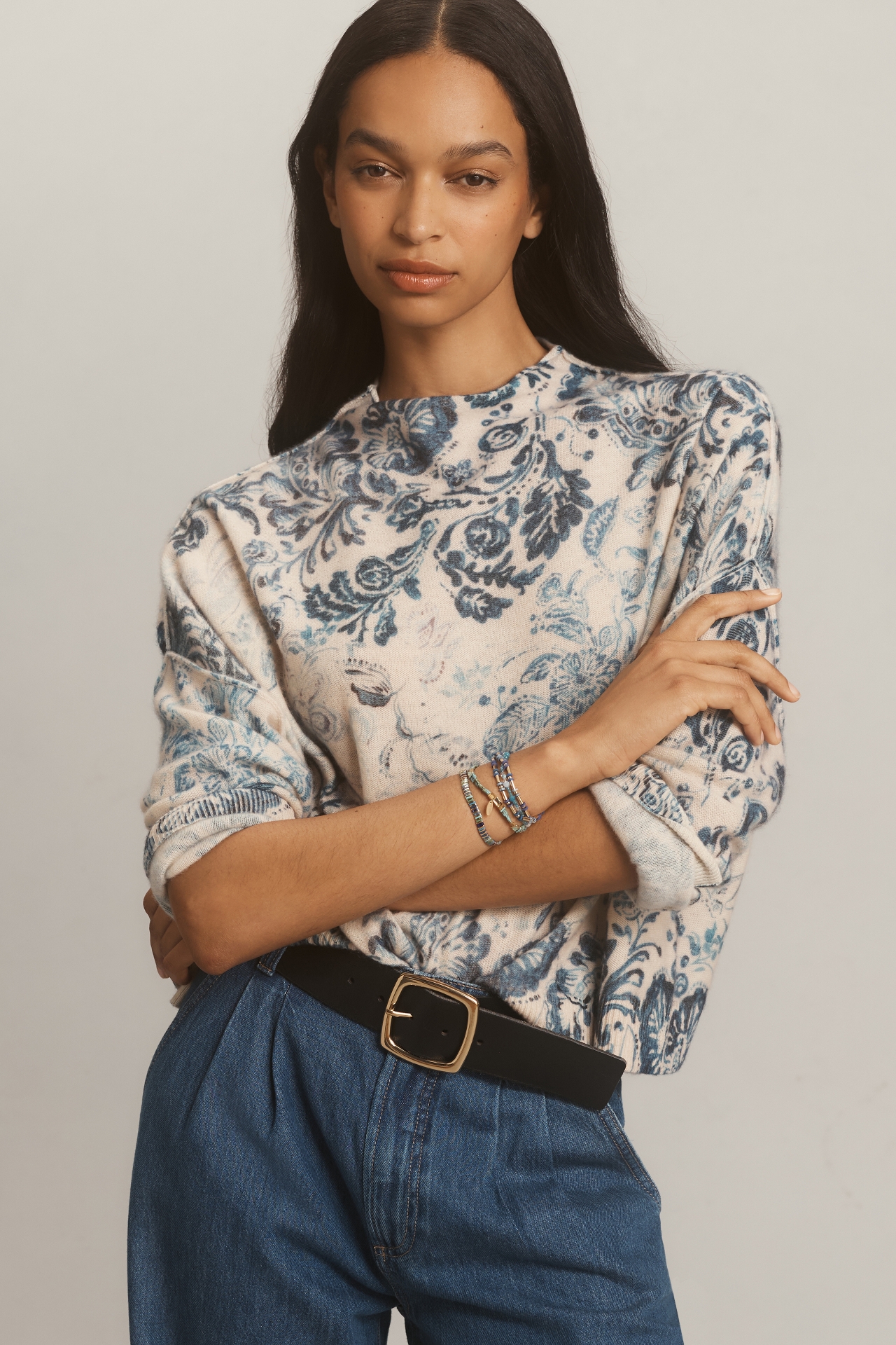 Pilcro The Alani Cashmere Mock-Neck Sweater by Pilcro | The Summit