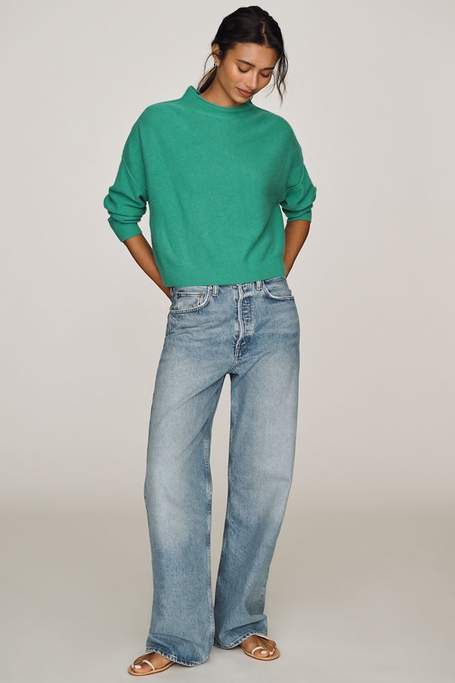 Pilcro Alani 100% Cashmere Mock-Neck Sweater #3