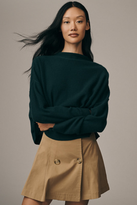 Pilcro The Alani Cashmere Mock-neck Sweater By  In Green