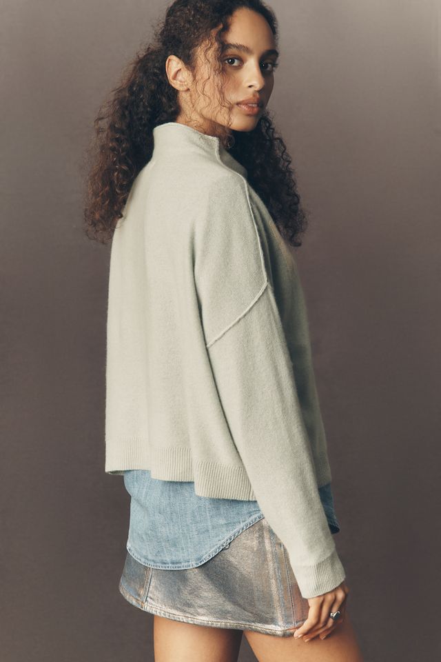 The Alani Cashmere Mock-Neck Sweater by Pilcro | Anthropologie