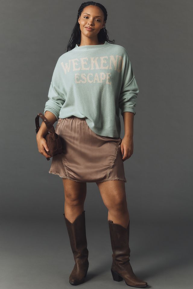 The Alani Cashmere Mock-Neck Sweater by Pilcro | Anthropologie