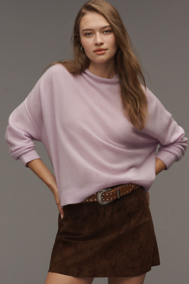 Pilcro The Alani Cashmere Mock-neck Sweater By  In Pink
