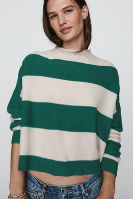 Pilcro Alani 100% Cashmere Mock-Neck Sweater