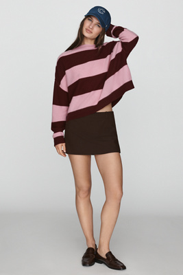 Pilcro Alani 100% Cashmere Mock Neck Sweater In Multicolor