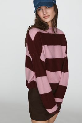 Pilcro Alani 100% Cashmere Mock Neck Sweater