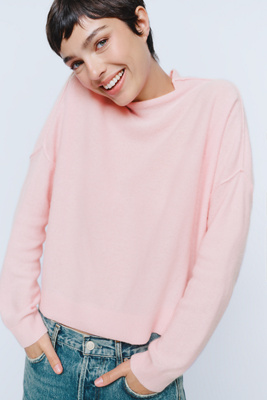 The Alani Cashmere Mock-Neck Sweater by Pilcro