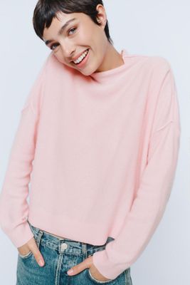 Pilcro Alani 100% Cashmere Mock-Neck Sweater